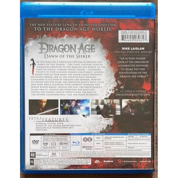Dragon Age - Dawn of the Seeker (Blu-ray/DVD) - No Digital - Picture 2 of 8